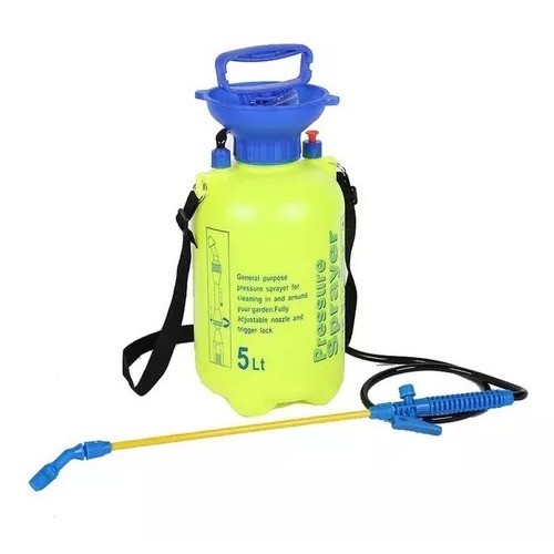 Pulverizador Manual 5 Litros Bomba Mangueira Aspersor Jardinagem Hortas Gramas