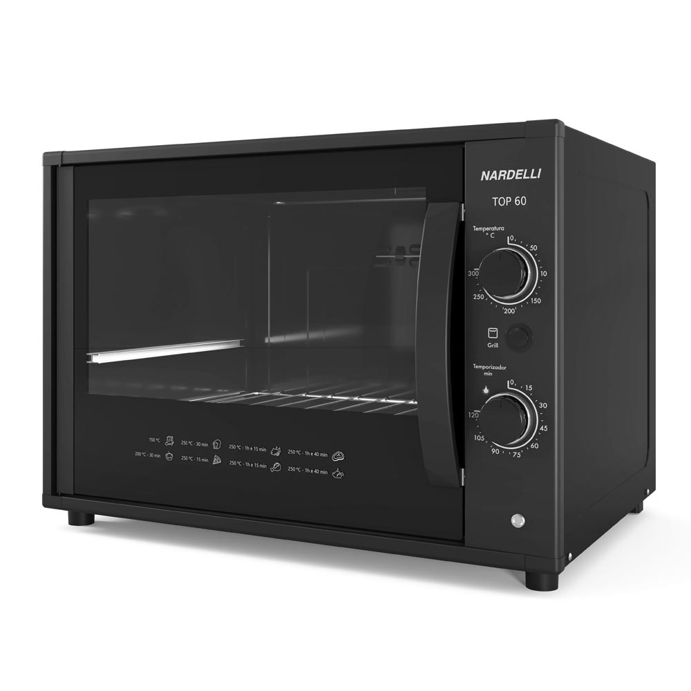 Forno Elétrico Nardelli 60 Litros Preto TOP 60 220V