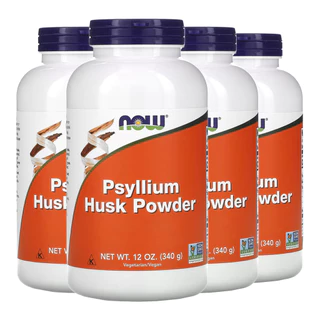 Kit 4x Pó de Casca de Psyllium 340g Now Foods Psyllium /Made in Usa