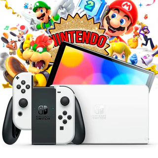 Nintendo Switch OLED Console Portátil Branco Tela de 7 Polegadas Bateria 9hs 64GB - Onriginal