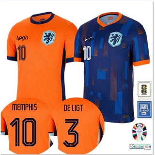 24/25 Holland casa e fora kit EURO Futebol Jersey Esportes Homens Fãs Versão