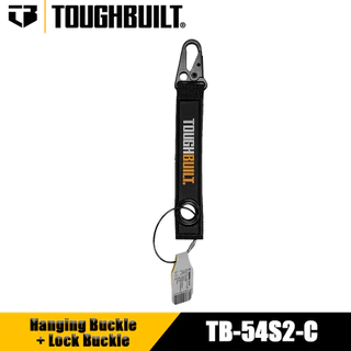 TOUGHBUILT TB-54S2-C Fivela De Suspensão + Anel De Bloqueio Chaveiro Portátil Gancho E Ferramenta De Laço Mosquetão Ganchos De Cinta De Nylon