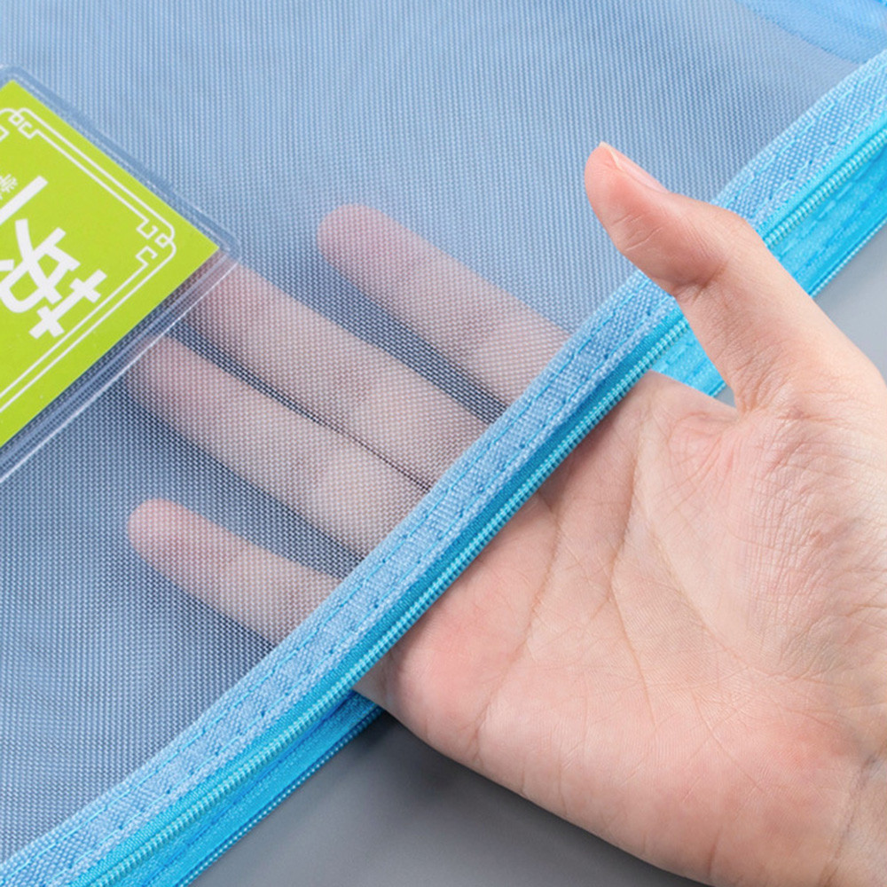 Estojo De Malha De Cor Pura , Simples , Transparente , Saco De