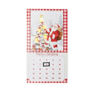 Quadro Calendário Noel 5L 2AA 25x45cm Decoração de Natal em Oferta na Shopee