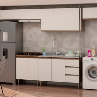 Cozinha Completa com Área de Serviço Integrada