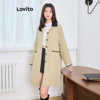 Lovito Casaco casual simples para mulheres L102AD505