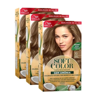 KIT TRIO Soft Color Coloração Louro Natural 70