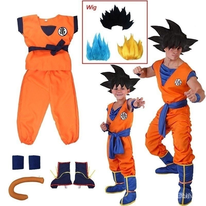 Menino Filho Goku Cosplay Anivers\u00e1rio Anime Dragon Ball Halloween Traje ...