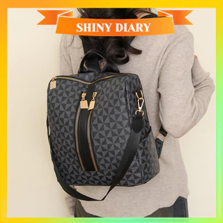 SHINYDIARY Mochila Feminina Reforçada Couro Social Média Elegante