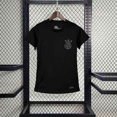 Camisa Jersey do Corinthians Toda Preta Babylook 2024 - 2025 Ed ...