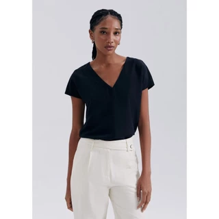 Blusa Feminina Manga Curta Em Viscolinho Hering