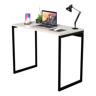 Mesa Industrial Cabe Em Qualquer Lugar Preto 90 Cm Apartamento Escritório Preto Moffer