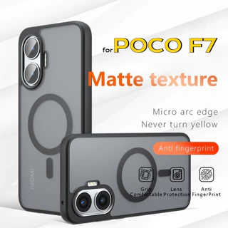 F7 Para Magsafe Capa Fosca À Prova De Choque POCO F7 Magnética De Carregamento Sem Fio Redmi Turbo 4 pro Amortecedor Ríg