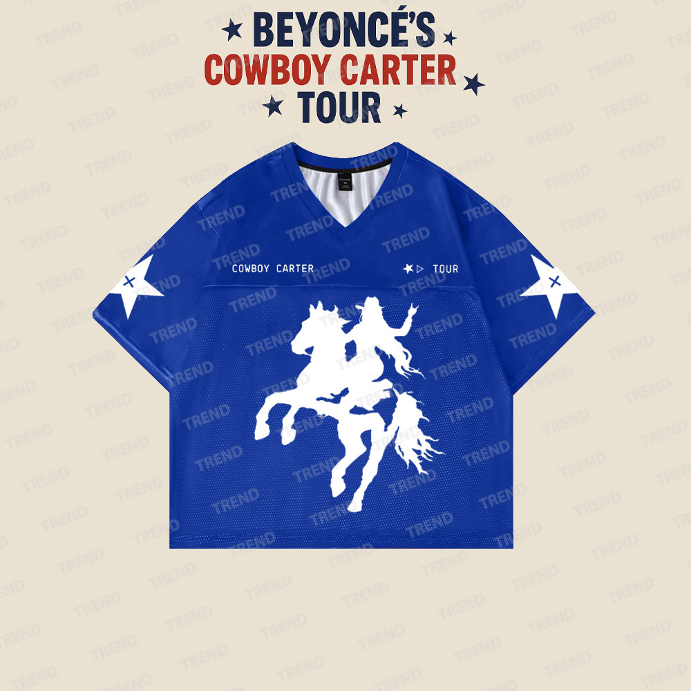 Beyonce Cowboy Carter Tour 2025 Merch Futebol Colheita Camisa