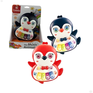 Pianinho Infantil Musical Educativo Pinguim Som Luz Melodia Bebe Castela