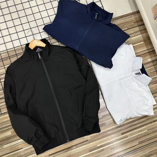 Jaqueta Com Logotipo Bordado E Zíper Sem Capuz , À Prova De Vento D'água , Leve Adequada Para Uso Diário , Esportes Resp em Oferta na Shopee
