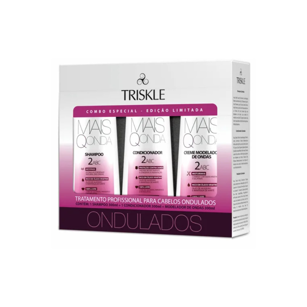 Kit Triskle Mais Q Onda 2ABC Ondulados 900g | Shopee Brasil