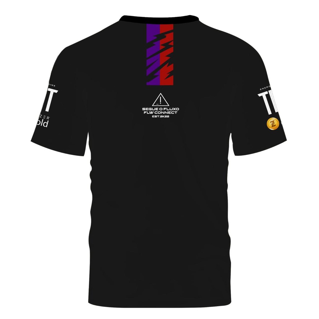 Camiseta 3D Gamer Segue o Fluxo Unissex Poliéster — imagem 2