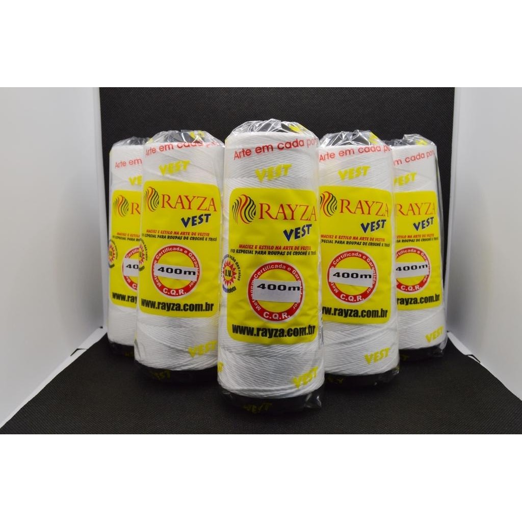 Linha RAYZA Vest Confort Grossa 001-Branco Tex 388 | Shopee Brasil