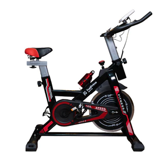 Bicicleta Ergométrica de Spinning Mecânica 8kg Cor Preto/Vermelho Fuel Prime Sports 