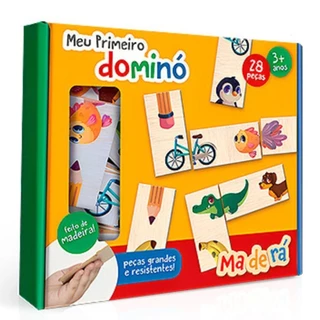 Jogo Infantil Meu Primeiro Dominó De Madeira 03170 - Toyster