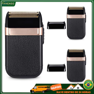 Maquina De Barbear Barbeador Elétrico Maquininha Shaver À Prova D'água Bivolt Recarregável