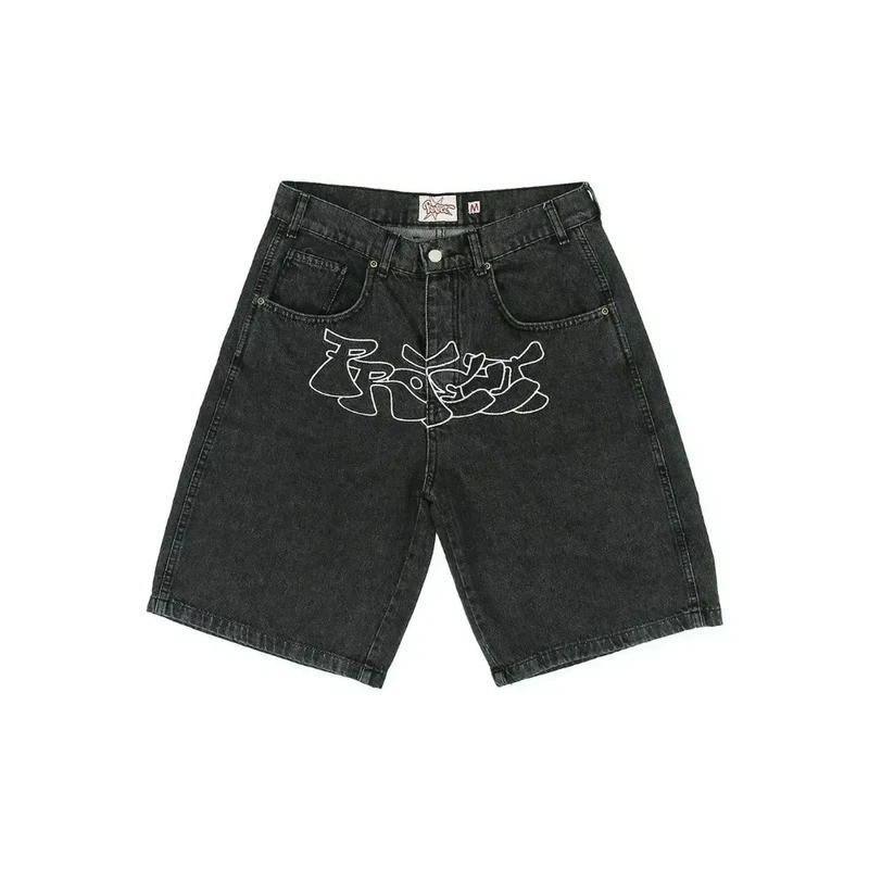 Y2K Shorts Baggy Mens Nova Asa Bordada Denim Shorts Harajuku Hip Hop Gótico Do Punk Gótico Calças Perna Larga Street Wear Y2K Shorts Baggy Mens Nova Asa Bordada Denim Shorts Harajuku Hip Hop Gótico Do Punk Gótico Calças Perna Larga Street Wear