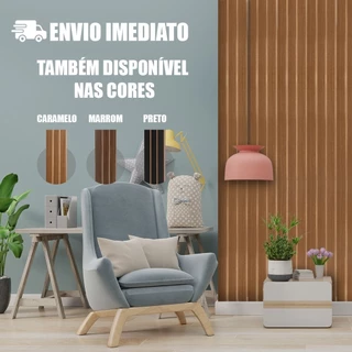 Painel Ripado em MDF Auto Colante Kit Com 10 Peças