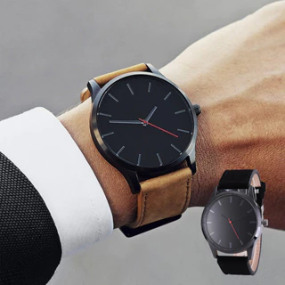 Relógio Masculino Com Mostrador Grande , De Quartzo Cinto De Escala Elegante E Minimalista