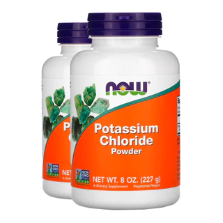 Kit 2x Cloreto Potássio Pó Now Foods 227g Sem Sódio Importado/Made in Usa