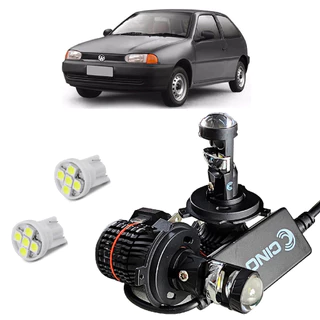 Kit Led H4 Projetor Farol Gol Bola 1995 1996 1997 1998 1999