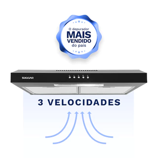 Depurador Exaustor Slim 60Cm Preto DPS161PT Suggar 127V em Oferta na Shopee