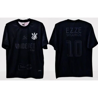 Camisa de Futebol Lançamento 2024/25 Preta Nova Edição CORINTHIANS Pro Masculina - Promoção