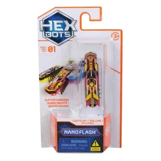 Brinquedo Sensorial Nano Flash Preto e Vermelho - Hexbots