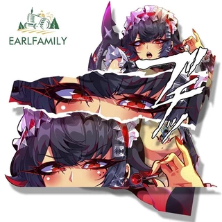 EARLFAMILY 13cm Ahegao Gyaru Ellen Joe Fanart Autocolante Zona Zenless Zero Chibi Big Head Funny Windows Motocicleta Ar Condicionado Vinil Decalque À Prova D'água Produtos Para Carros