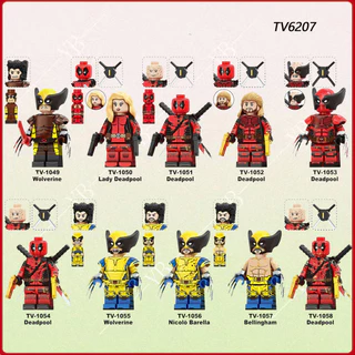 Brinquedos De Blocos De Construção Para Crianças Série Marvel Wolverine Deadpool Montagem minifigures toy