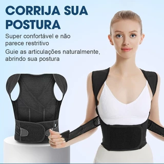 Corretor Postura Ajustável De Costas , Ombros E Coluna Vertebral Unissex com velcro