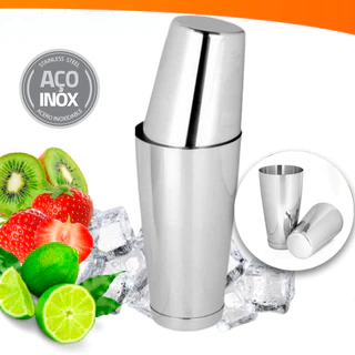 Coqueteleira Profissional Boston 820ml Barman Drinks Bebidas Bares Festa