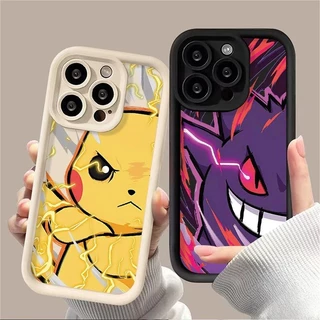 Capa Para Xiaomi Redmi Note 13 Pro 5G 12 4G 8 9 10 11 12 Plus 12S 11S 9S 13 12 13C 10C 12C 9A 9C De Luxo Pokémon Gengar Pikachu Fosco Câmera Protetora