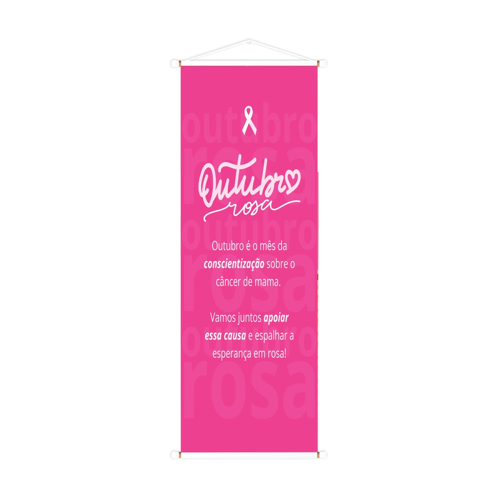 Banner Em Lona Outubro Rosa - 1M x 35CM | Shopee Brasil