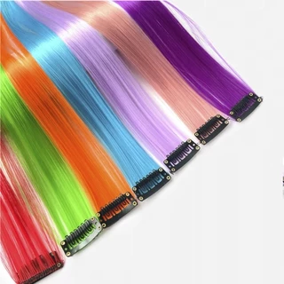 Kit 2 Cabelo laser Colorido Brilhante Peruca Dupla Especialmente Feita