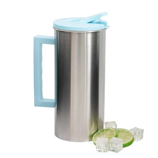 Jarra Inox Cores 1600ML Azul Bebê em Oferta na Shopee