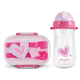 Kit Pote Marmita 400ml e Garrafa 460ml Infantil PICCOLINO - Rosa