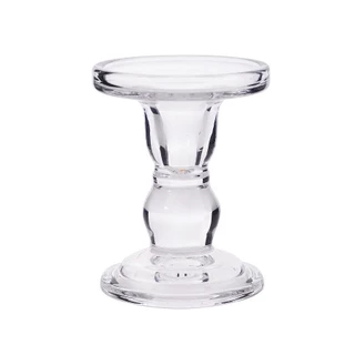 Castiçal Atiny de Vidro Transparente em Oferta na Shopee