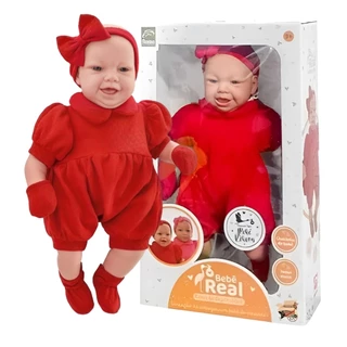 Boneca Bebê Real Coleção Expressões Alegre 5079 Roma