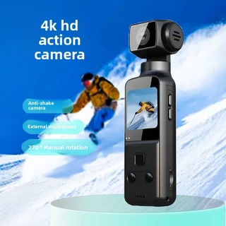 Nova Câmera De Ação Portátil 4K HD 270 Bolso Rotativa Filmadora Gravador Anti-Vibração