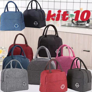 Kit 10  Bolsa Térmica Portátil Com Isolamento Térmico De Desenho em Oferta na Shopee