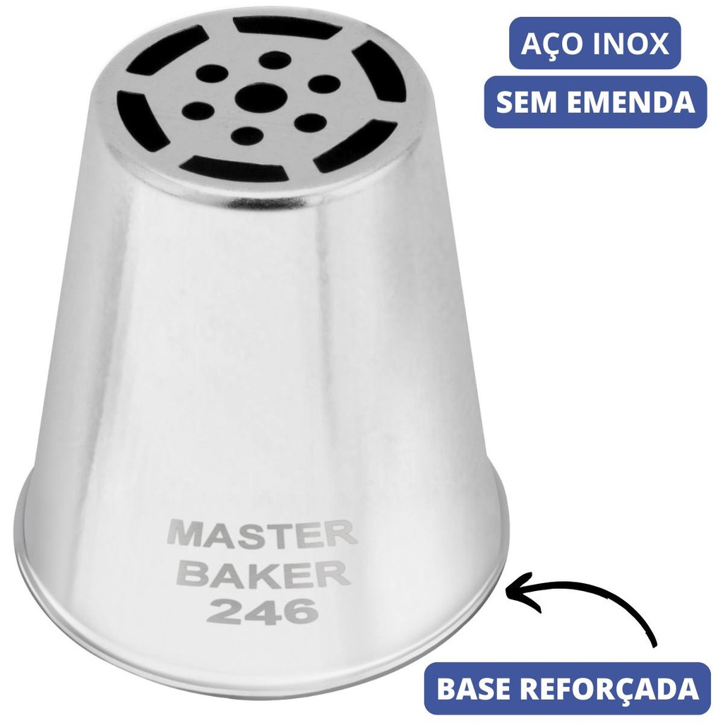 Bico De Confeitar Russo Flor Instantânea Nº 246 XG Master Ba