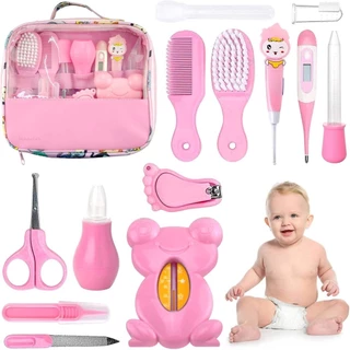 Kit 13 Pecas Bebê Cuidado Higiene Com O Cabelo Saúde Cabeleireiro Escova Higiene Kit Cortador De Unhas
