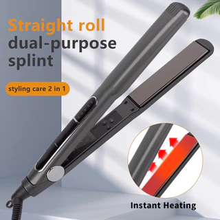 Máx . 250 ° C/480 F Alisador De Cabelo Profissional Com Gerador De Íons Negativos Placa De Revestimento Cerâmico LCD 2 Em 1 Aquecimento MCH De Ferro Plano